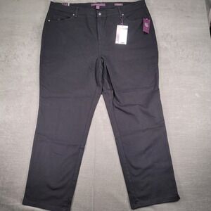 Gloria Vanderbilt Amanda Black Pants Stretch Comfort Pull On Women's Size 20 New